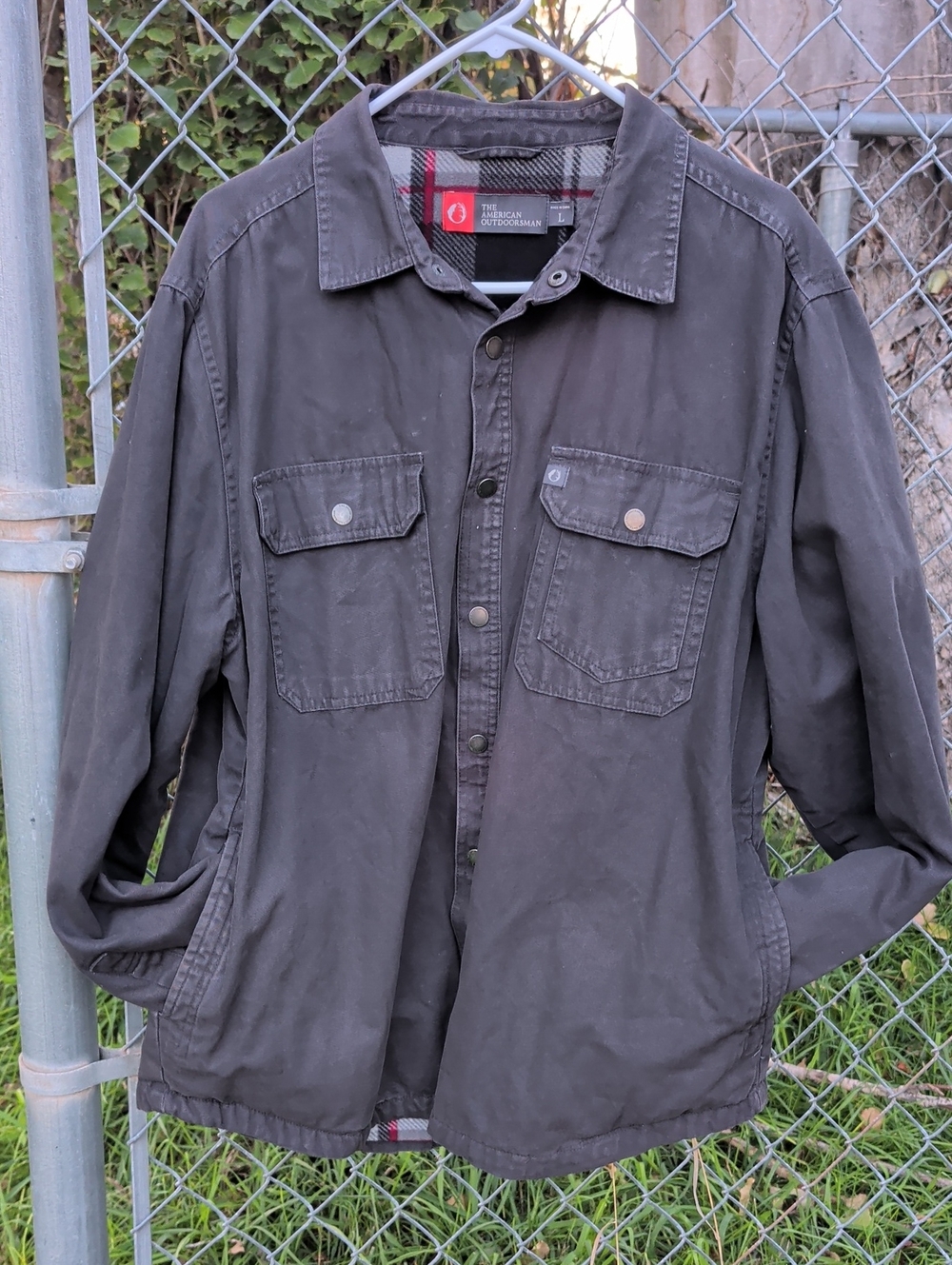 The American Outdoorsman Men's Field Jacket in Charcoal Black